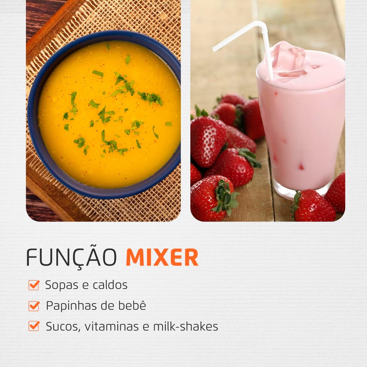 MONDIAL Mixer Turbo 3 em 1, Preto, 500W, 110V - M-14 - Imagem 4
