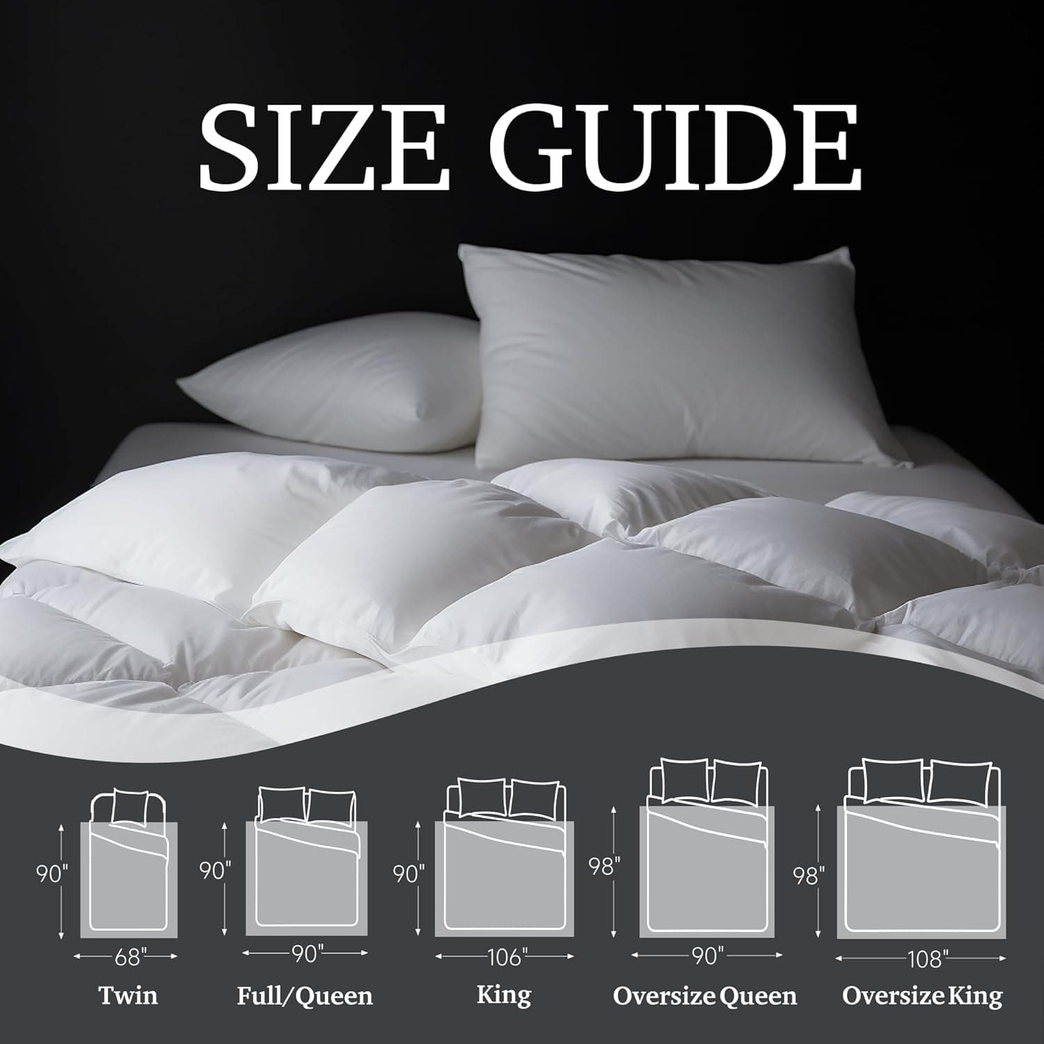 Hotel Grand Edredom de penas de ganso branco de luxo king size, 100% algodão ultramacio enchimento de edredom King, hipoalergênico de hotel extra quente 2,693 g, branco 266 x 224 cm - Imagem 3