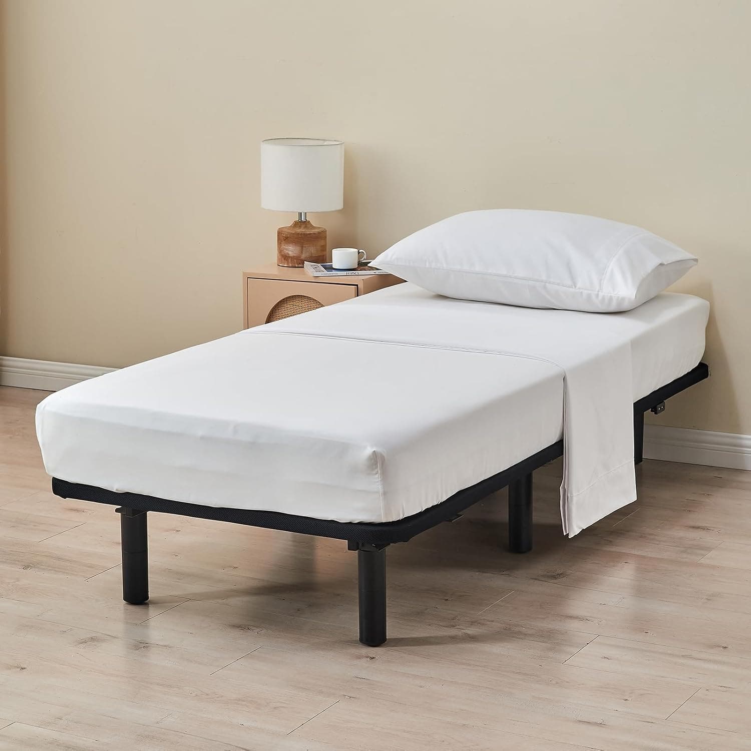 Kingnex Jogo de cama de solteiro estreito, microfibra 1800 escovada, 3 peças, inclui 1 lençol com elástico, 1 lençol de cima, 1 fronha, branco - Imagem 4
