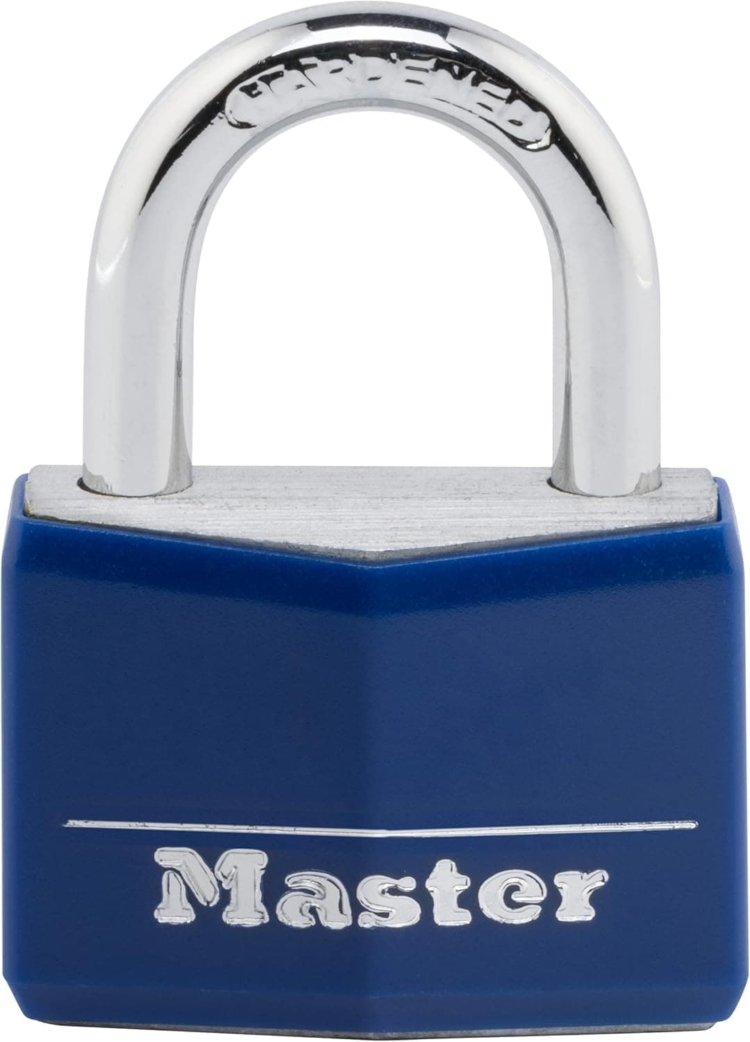 Master Lock 142DCM 1-9/16" Blue Vinyl Cover Brass Padlock
