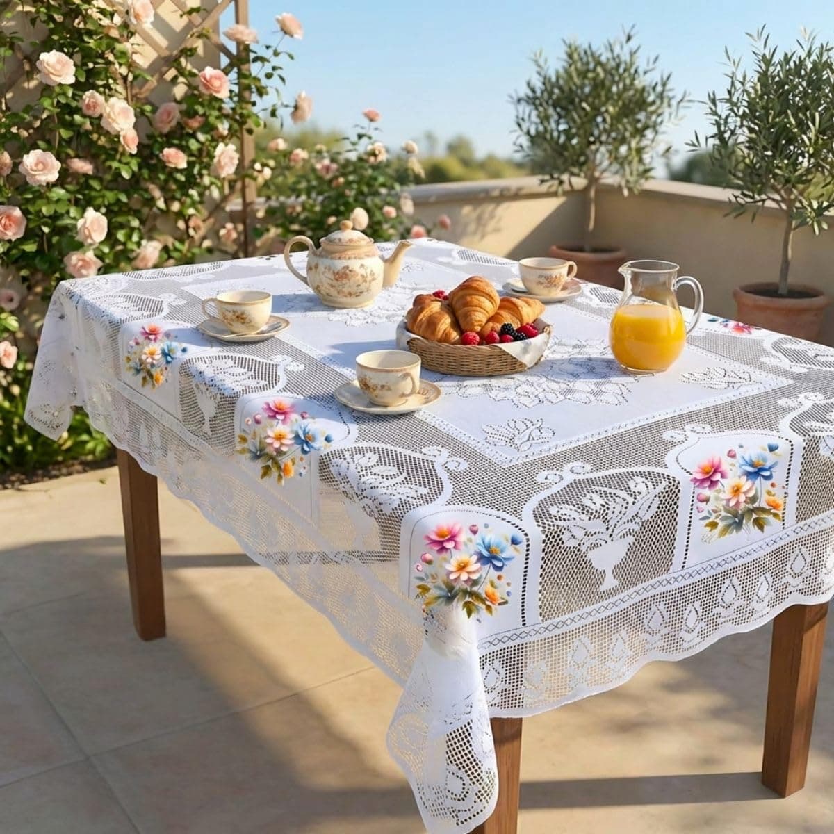 Toalha de mesa 4 lugares Escolha Sua Estampa!! (Flor 2) - Imagem 4