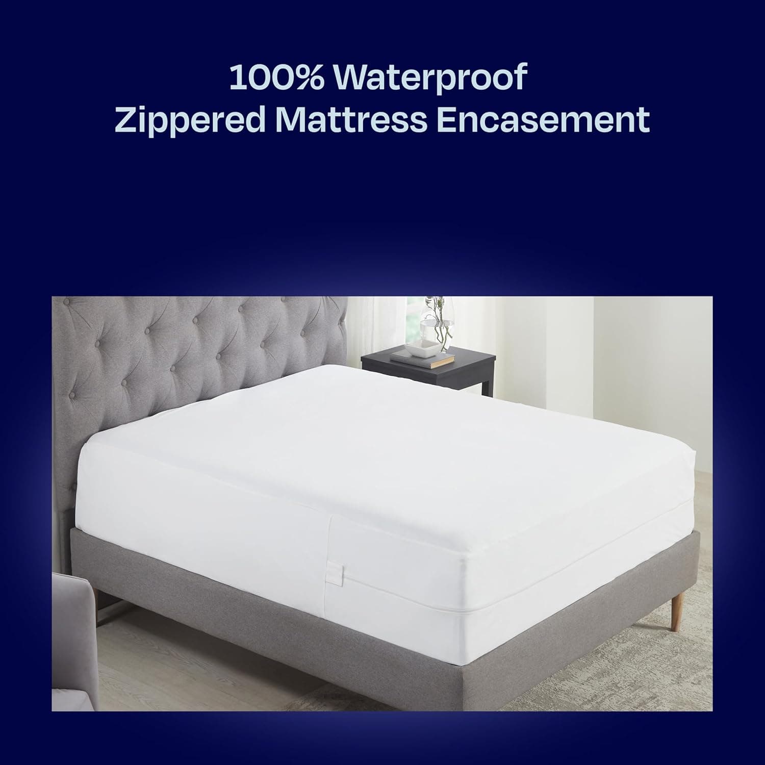 Pacote com 2 capas de colchão com zíper Twin GG – impermeável, todos os seis lados, serve para colchão solteiro GG – capa de resfriamento de colchão de qualidade premium, silenciosa e absorvente - Imagem 3