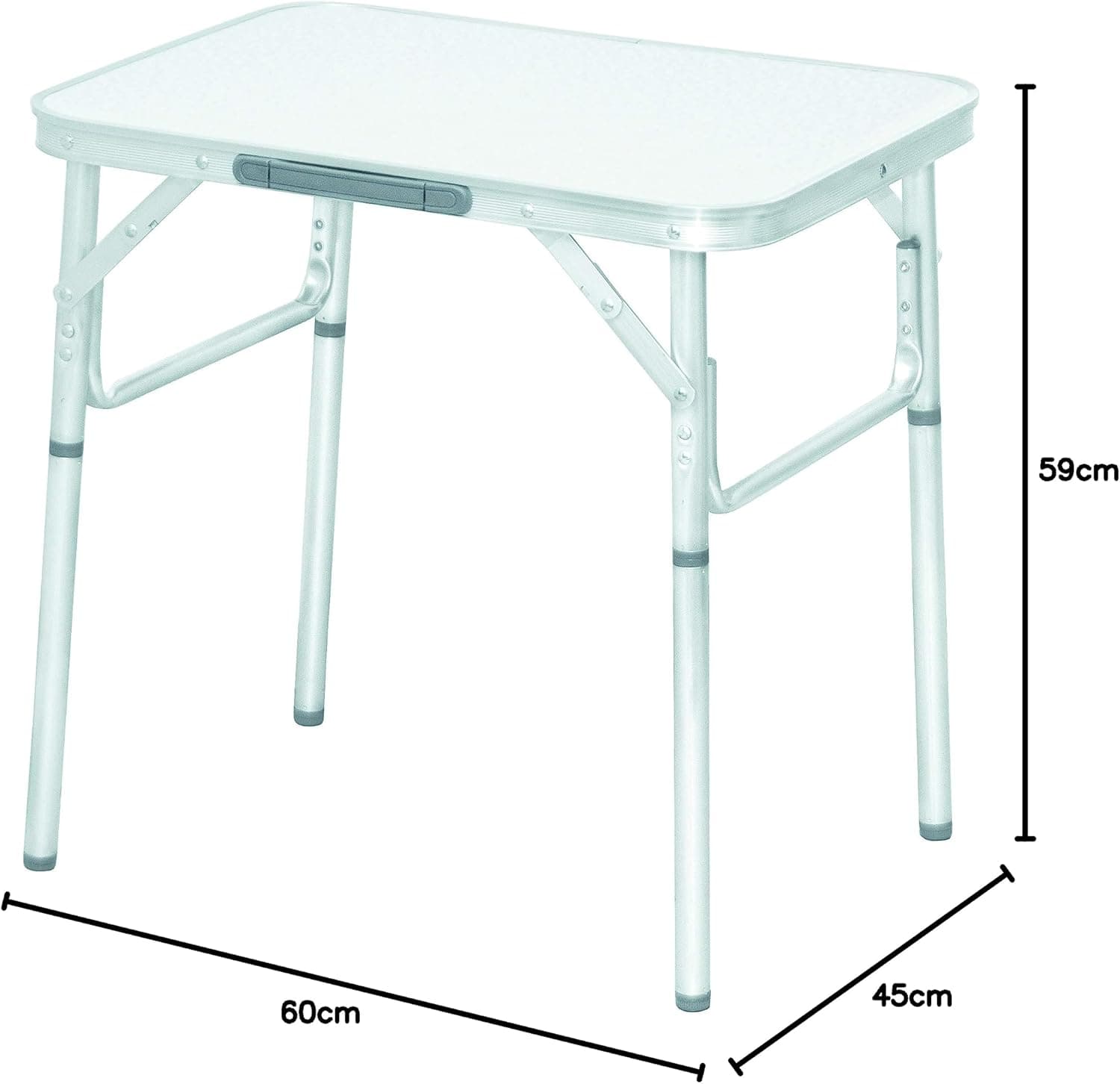 Mesa Dobrável De Alumínio Com Tampo De Mdf, 60 cm x 45 cm, Palisad - Imagem 3