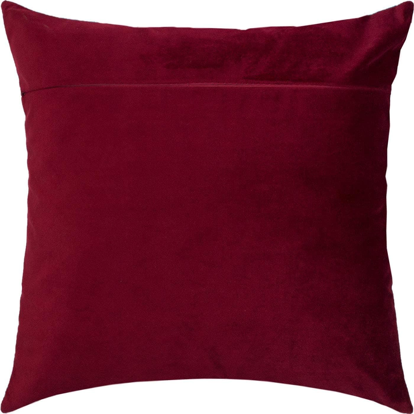 Brvsk Vinho Bordeaux. Suporte de veludo para travesseiros 40 × 40 cm (com zíper) da Europa