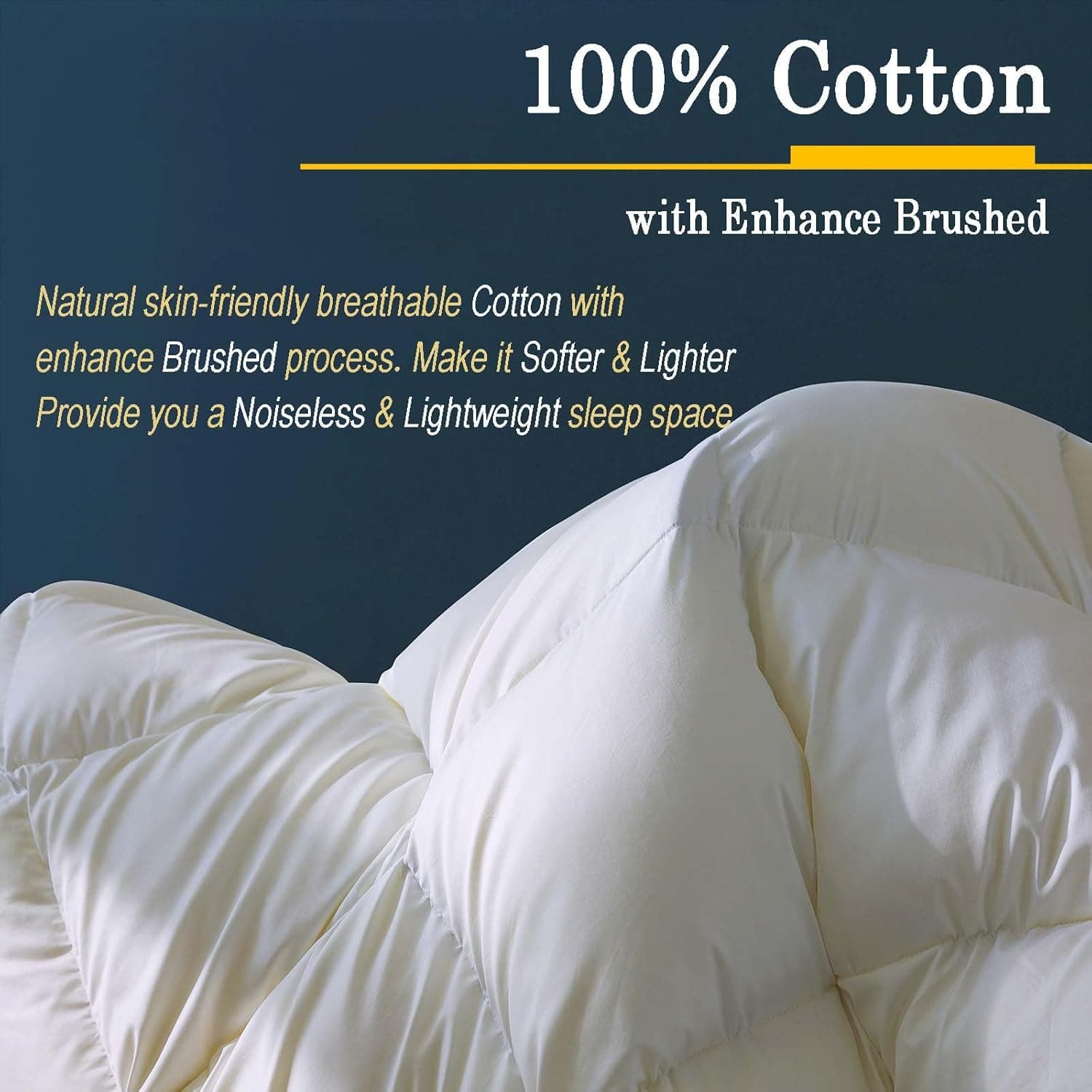 Edredom de penas brancas bufante king size com plumas enchimento de fibra, enchimento de edredom de penas para todas as estações, coleção de hotel de luxo 100% algodão, 8 laços de canto - Imagem 3