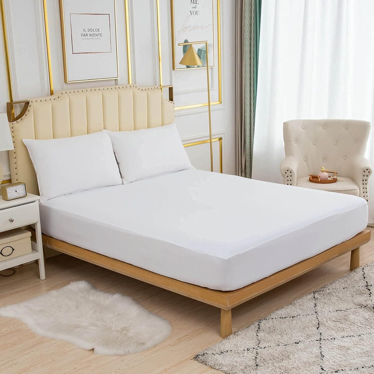 (Queen) - Queen Kingnex Mattress Protector Bed Bug and Dust Mite Proof Hypoallergenic Mattress Cover - 10 Year Warranty - Imagem 4