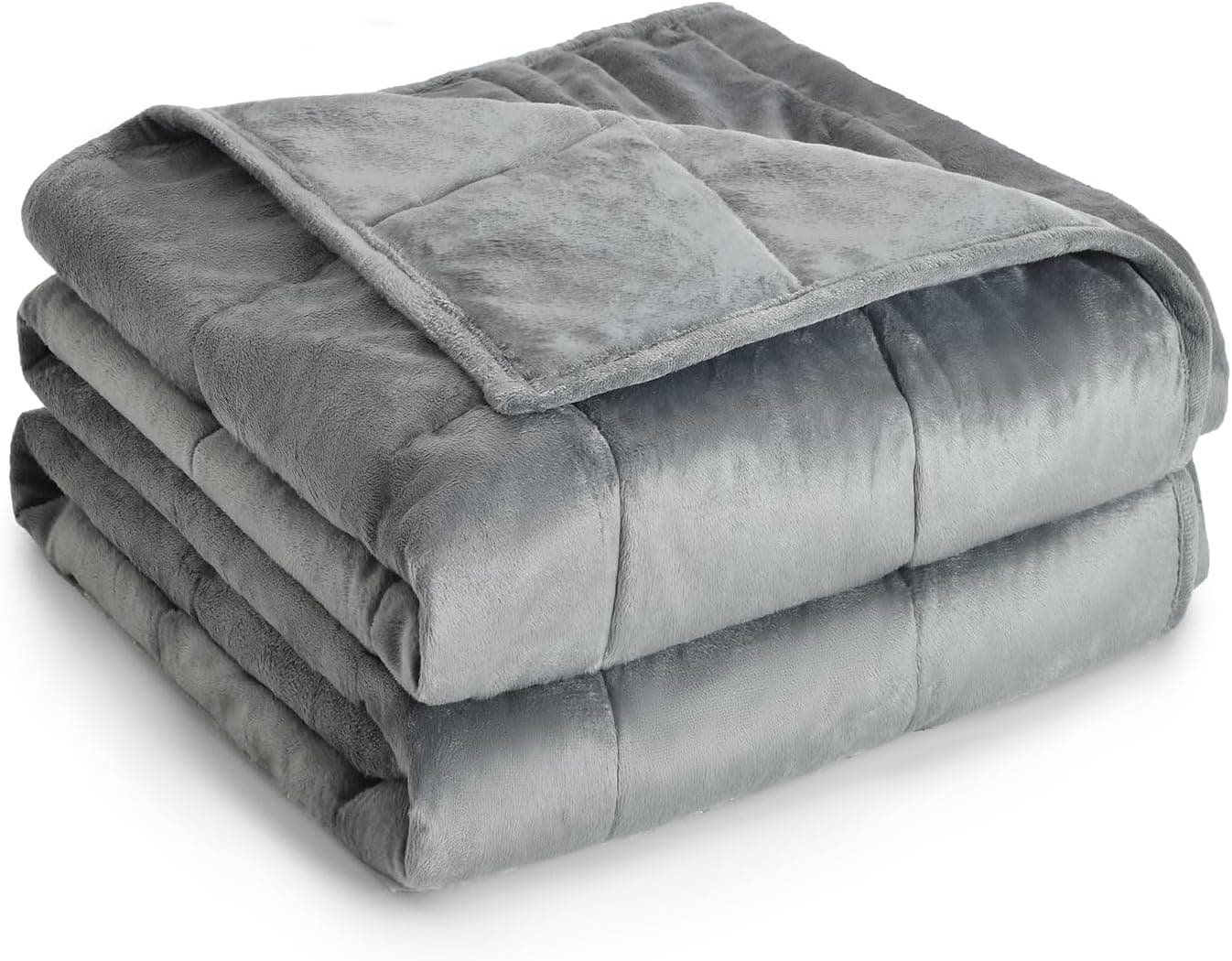 Topblan Cobertor pesado tamanho solteiro 6,8 kg, cobertores pesados para adultos com tecido macio e quente para dormir e se acalmar, cobertor pesado adulto para sofá-cama, cinza, 122 x 182 cm