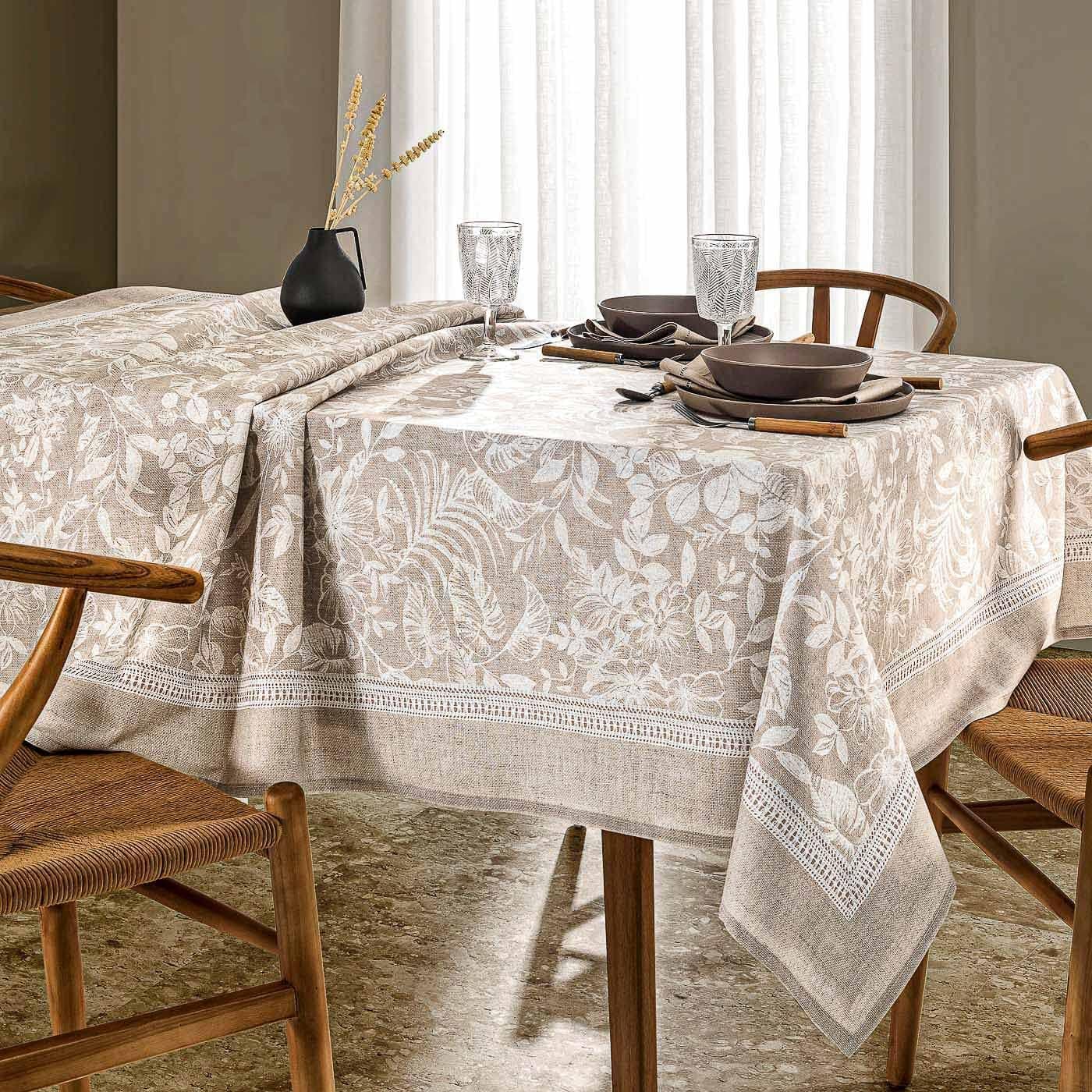 Toalha De Mesa Dohler Limpa Fácil Alana 1,40x2,10m 6 Lugares