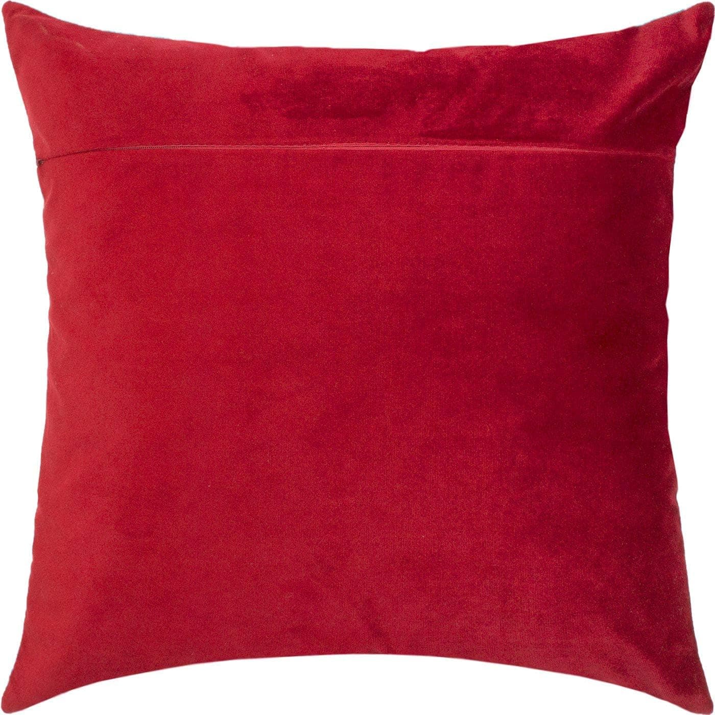Vinho tinto. Suporte de veludo para travesseiros 40 × 40 cm (com zíper) da Europa