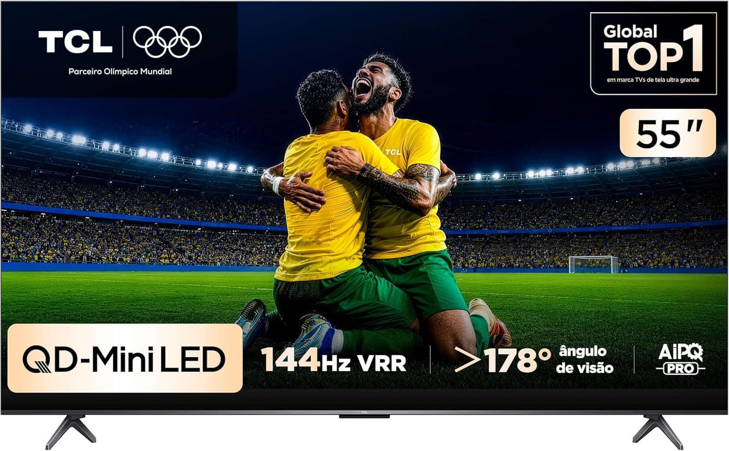 Smart TV TCL 55 Polegadas QLED Mini LED 4K C6K WiFi Bluetooth Google TV 4 HDMI 144Hz HDR10+ 55C6K - Imagem 2