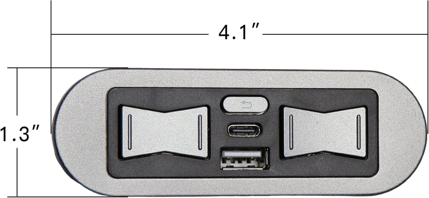 Uetmulik Poltrona reclinável elétrica Emomo 5 botões 5 pinos controle manual modelo HX90HU2 substituição com porta USB tipo A e C - Imagem 3