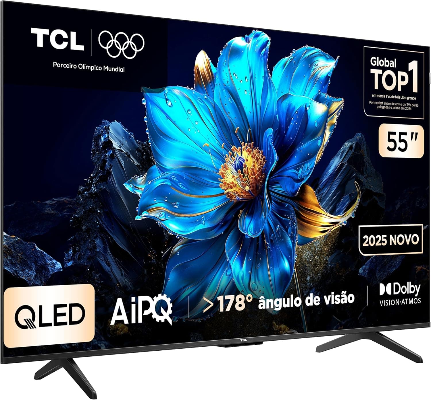 Smart TV TCL 55 Polegadas QLED 4K P7K WiFi Bluetooth Google TV HDR10+ Dolby Atmos Dolby Vision 55P7K - Imagem 3