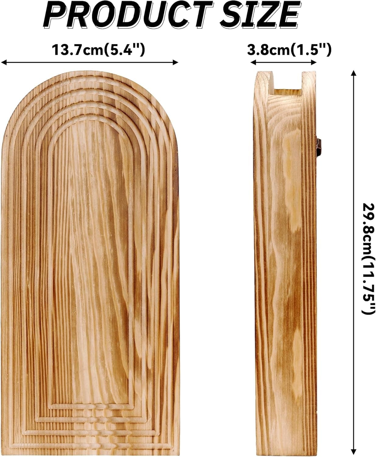 Conjunto de 2 vasos de madeira com grama de pampa e eucalipto – decoração boho para sala de estar, entrada de fazenda moderna ou banheiro, arte rústica para decoração de casa - Imagem 3