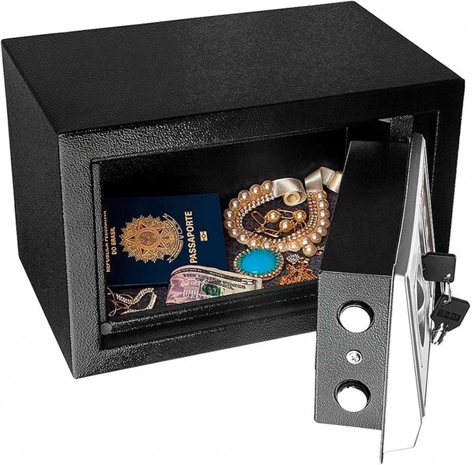 Ordene - Cofre Eletrônico com Painel para Digitação de Senha, Cor Preta, Linha Office - Imagem 4