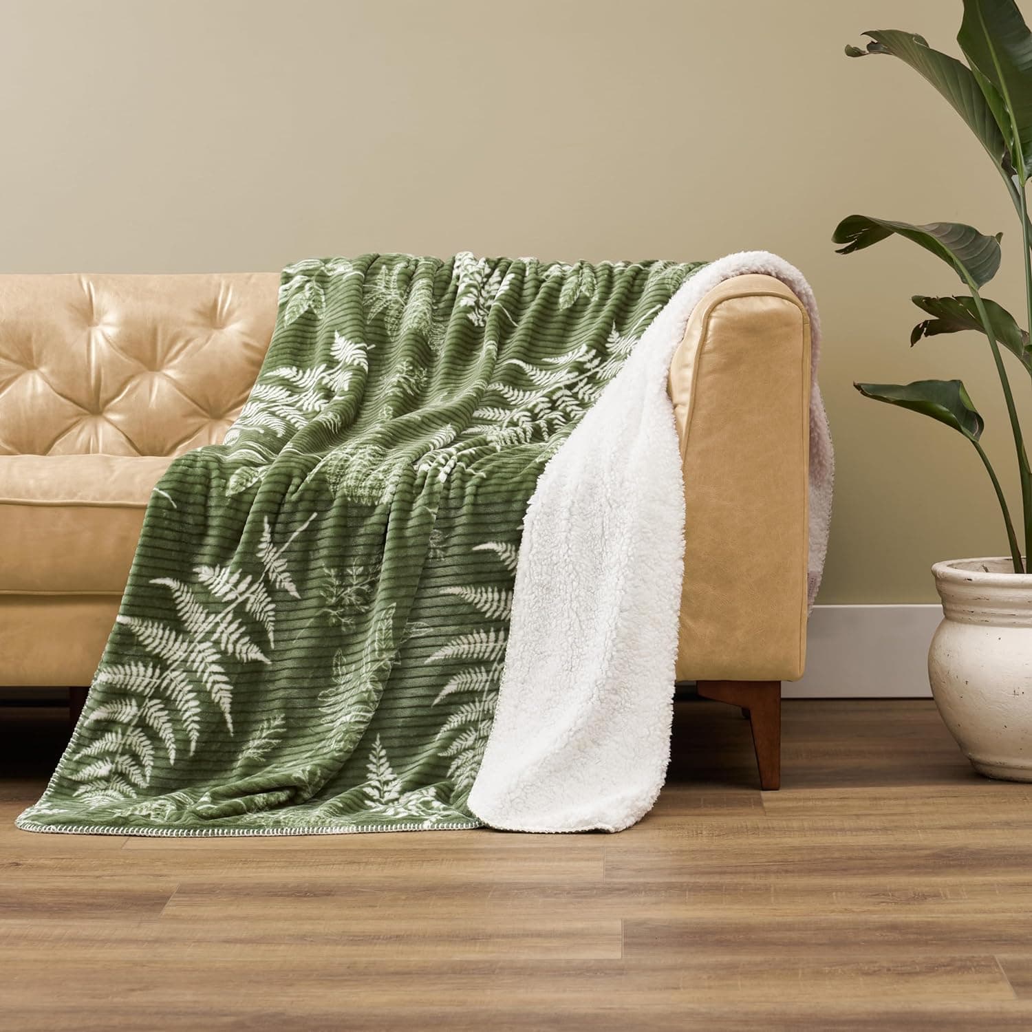 Northwest Ashford Cobertor canelado de toque de seda com lã de ovelha e alça, 127 cm x 152 cm, cinza gelo