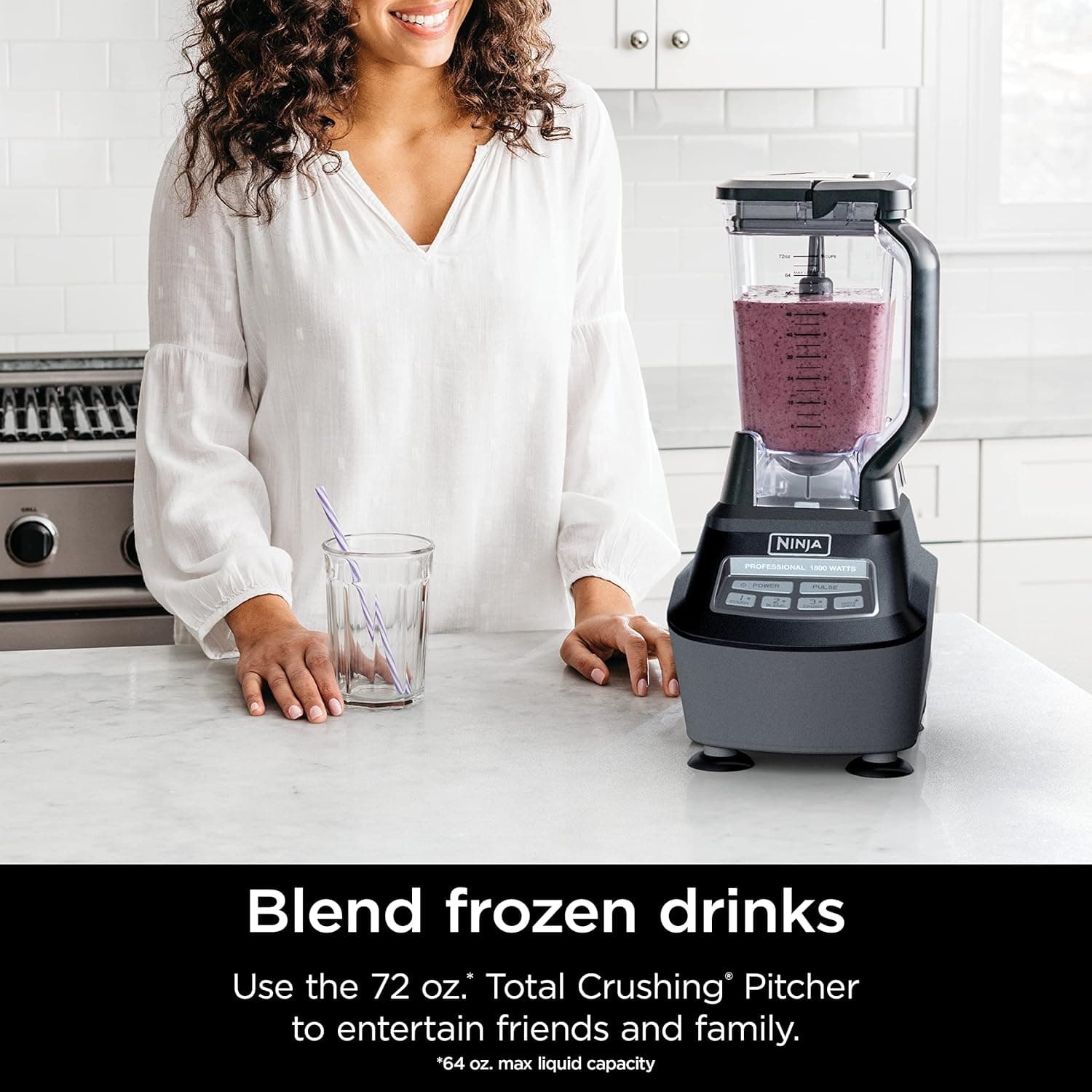 Ninja Liquidificador, processador de alimentos, liquidificador para vitaminas, inclui jarra, copo de smoothie e tigela de 8 xícaras, salsa, massa, batidos, lama e bebidas congeladas, mega sistema de - Imagem 4