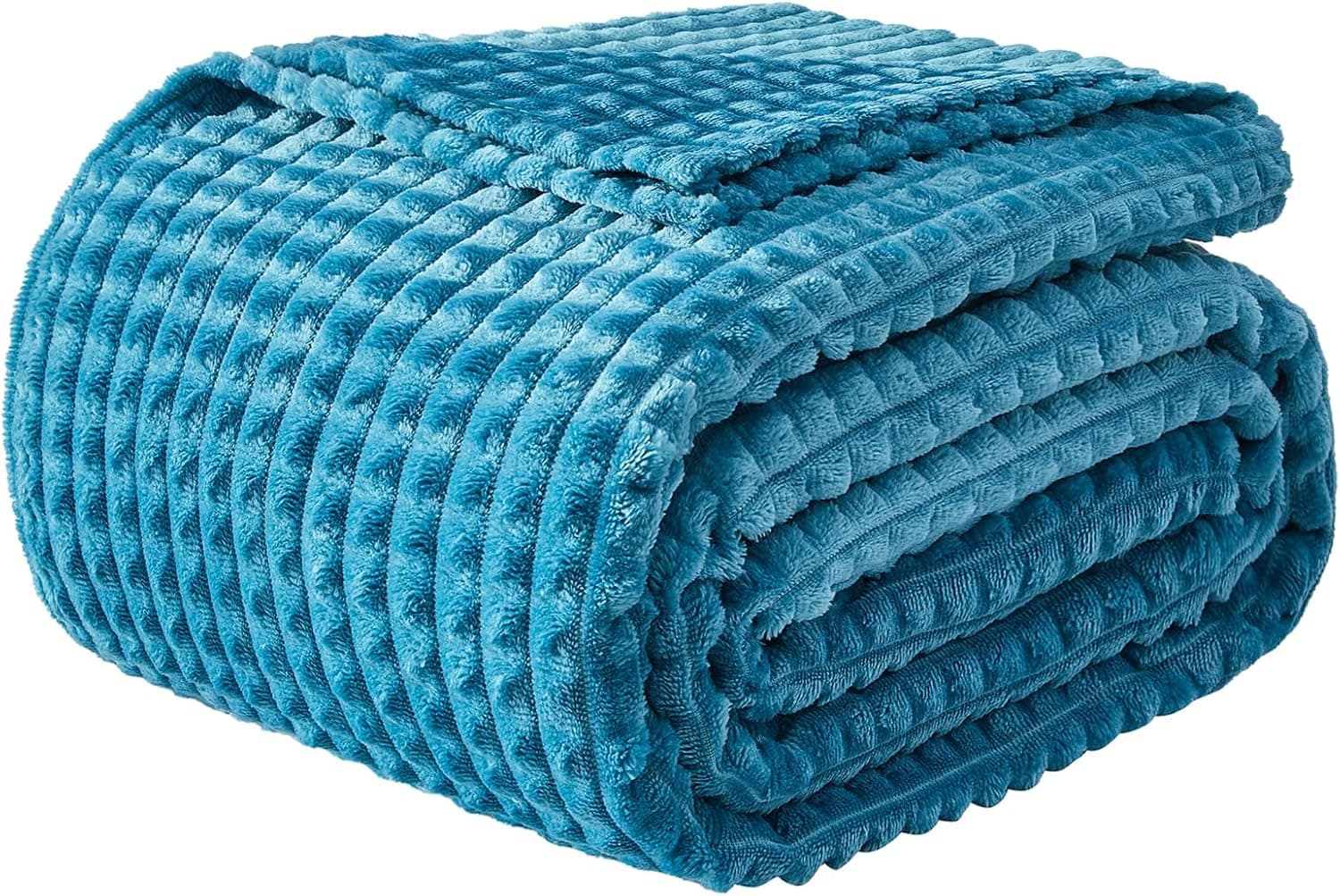 EMME Cobertor de lã de flanela de luxo tamanho solteiro para sofá-cama, sofá, cadeira, macio, macio, quente e aconchegante com design de grade geométrica (cinza claro, 152 x 203 cm) - Imagem 2