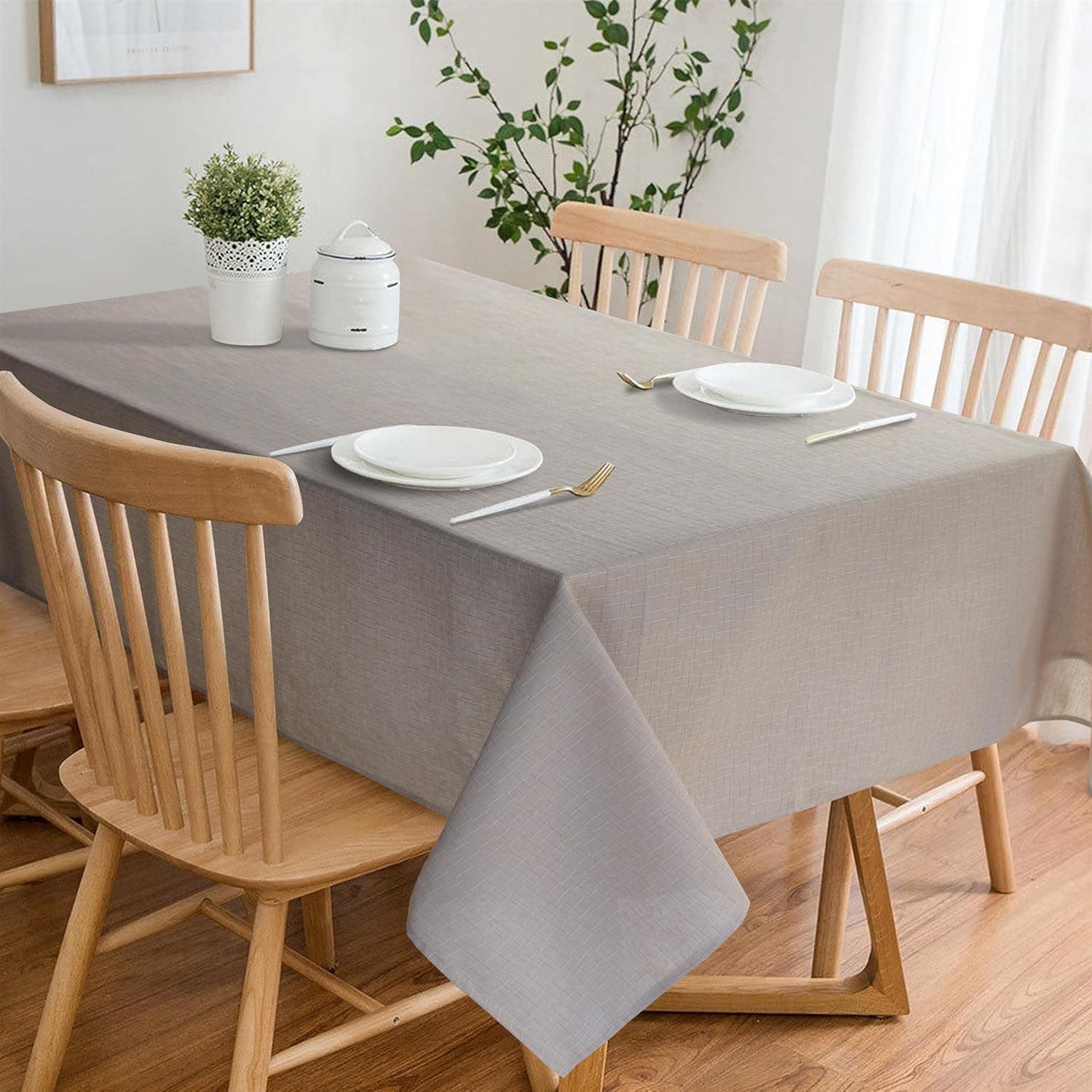 Toalha de Mesa 6 Lugares Tecido Grosso Linhão 2,20M x 1,45M (Cor 03)