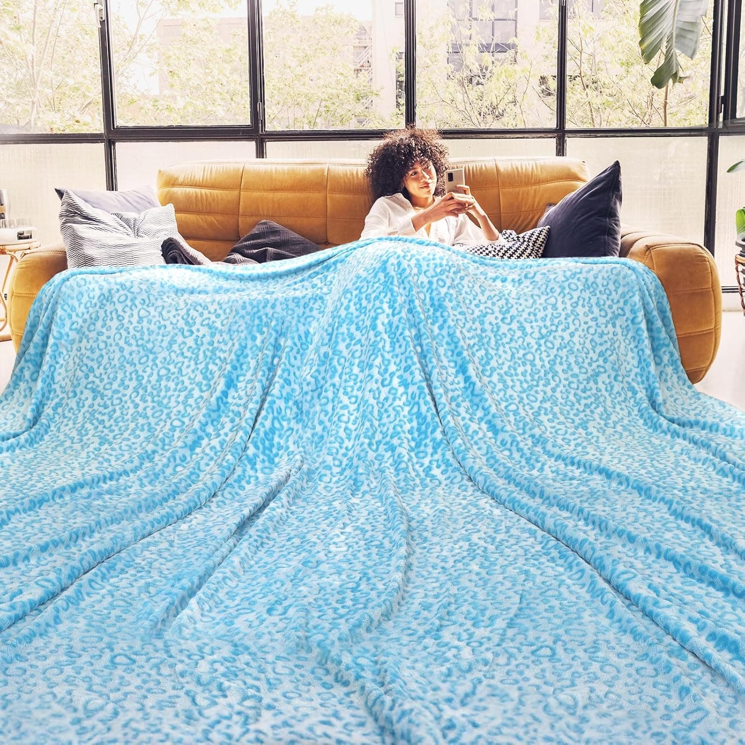 ZHIKU Cobertores e mantas King Size Cobertor de lã macia para cama