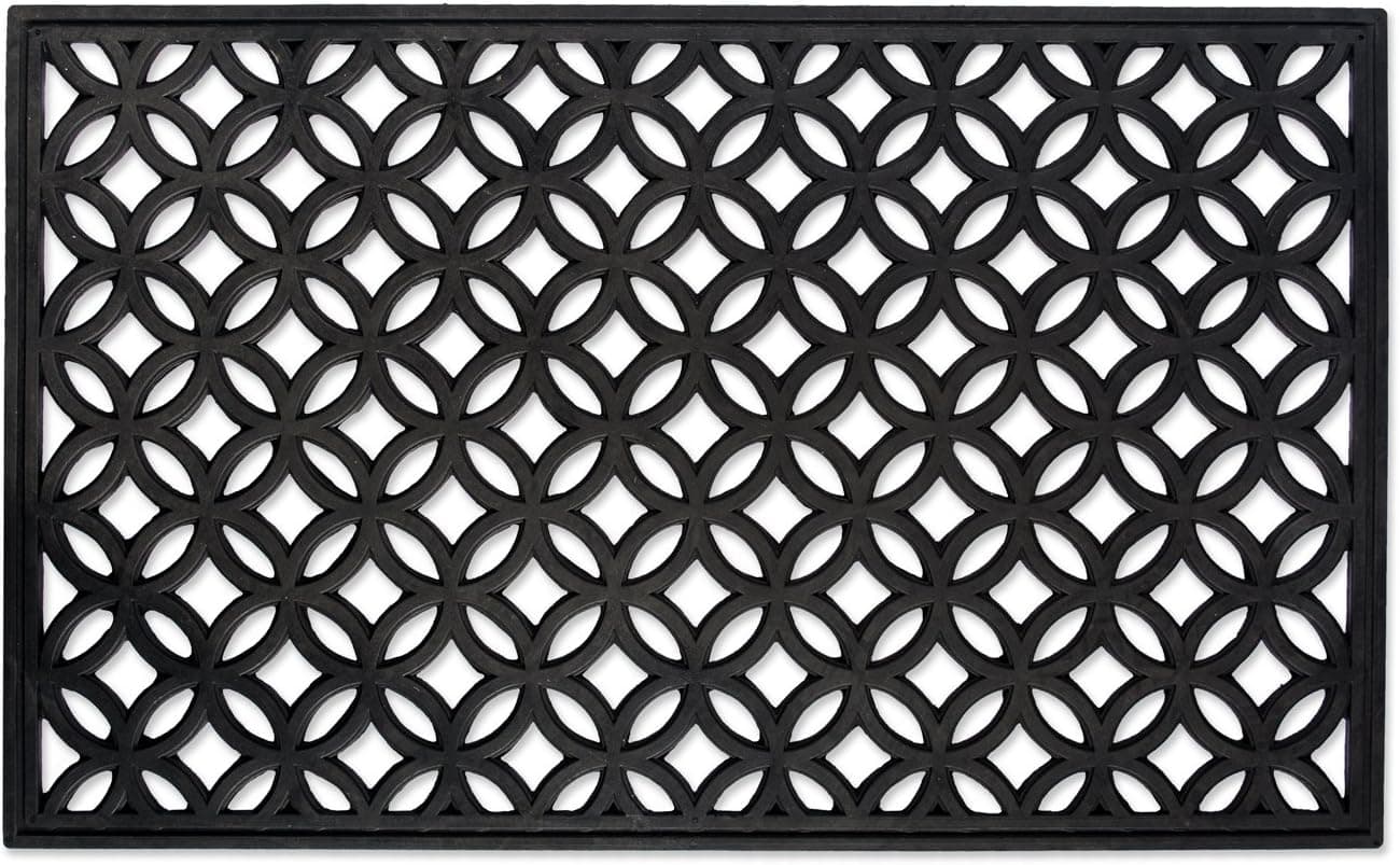 DII Coleção de capachos de borracha para todos os climas, 45 x 76 cm, treliça