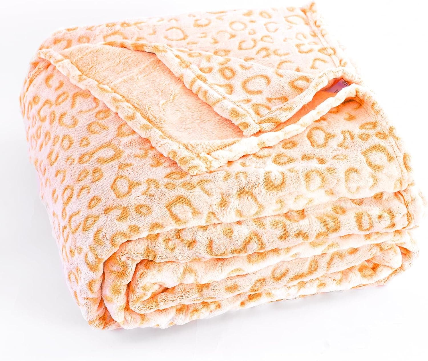 PLEASANT BOULEVARD | Cobertor de lã de leopardo, colcha de microfibra de pelúcia quente e leve premium para sofá, sofá e cama (laranja, King (274 x 228 cm))