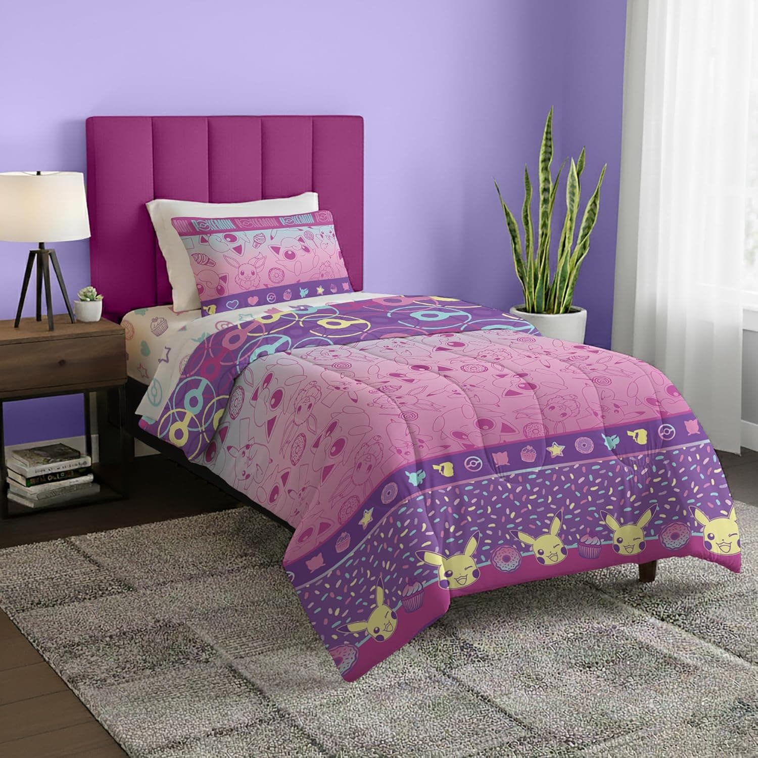 Northwest Jogo de cama de solteiro Pokémon em uma bolsa, Piachu e Eevee, roupa de cama de anime para crianças, meninos, meninas, leve e doce - Imagem 2