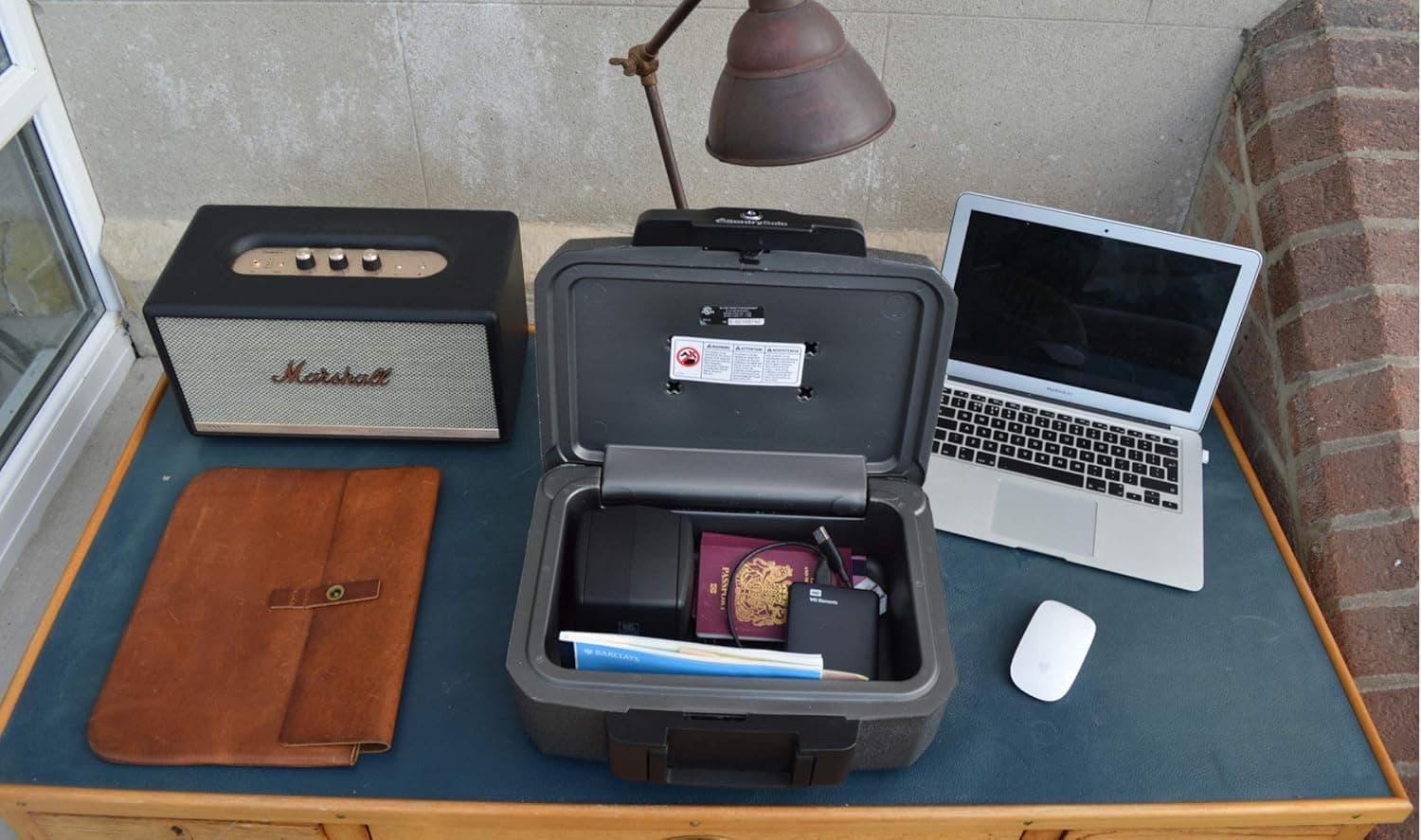 SAFESentry Safe 1210 Cofre portátil à prova de fogo com trava de chave, pequeno - Imagem 4