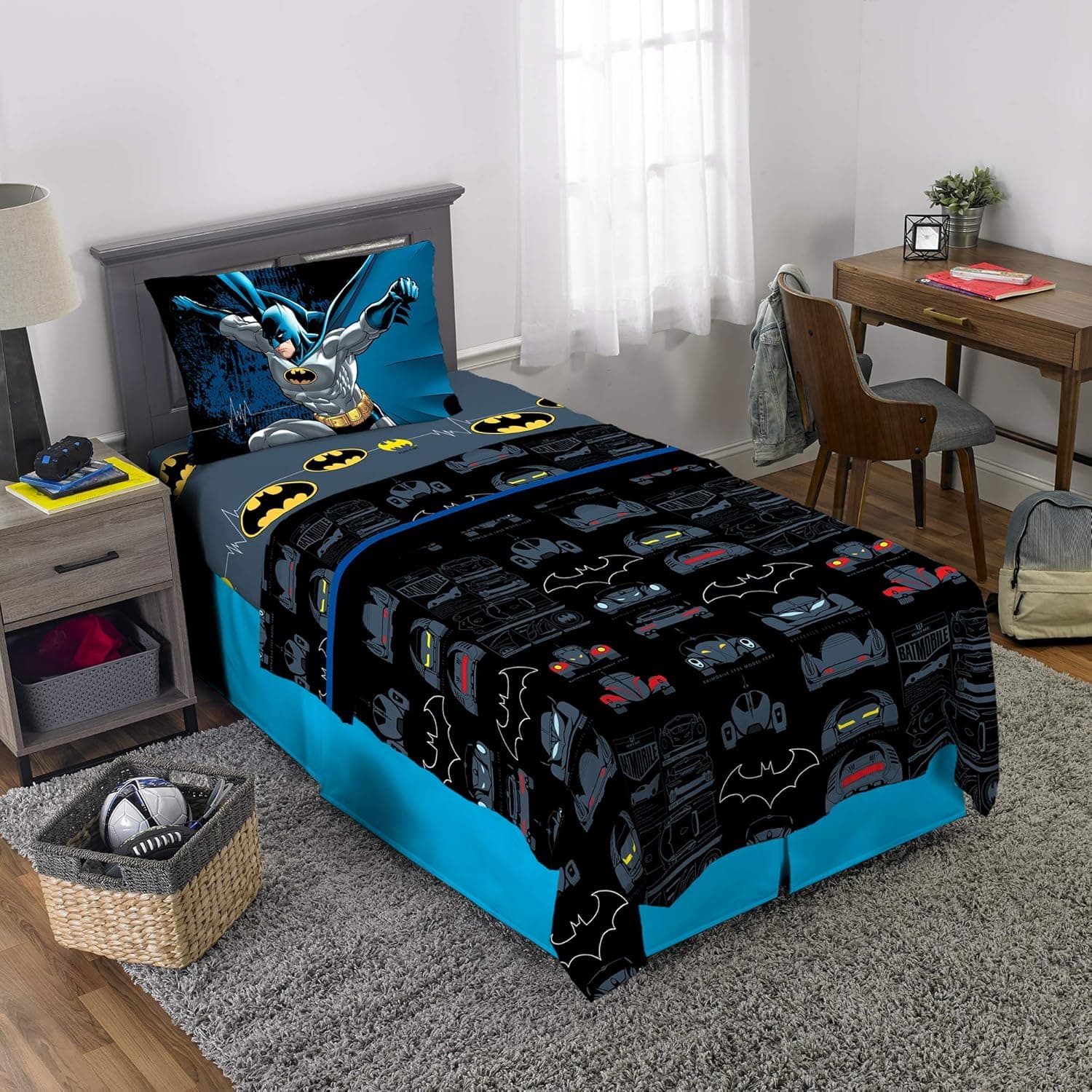 Franco Jogo de lençol, microfibra, Batman, solteiro - Imagem 3