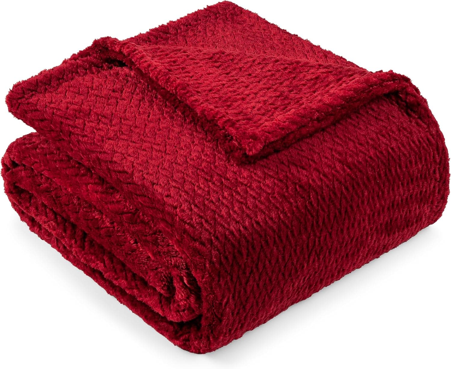 Cobertor de luxo macio vinho para cama de solteiro, sofá, sofá | Padrão Chevron de velo vermelho marrom super macio | Microfibra aconchegante, quente e leve | Todas as estações | 152 x 203 centímetros